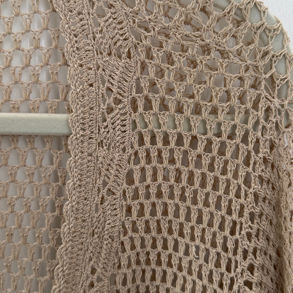 Theory Beige Open-Knit Shrug - Size Large - Picture 7 of 10